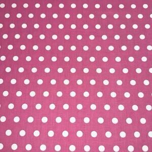 Medium Pink and White Polka Dot Cotton Fabric Blender - 1/2 Yard